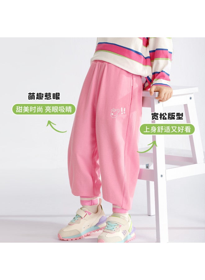 peppa Pig Spring Girls' Comfortable Jogger Pants Versatile Kids' Trousers Baby Pants - Image 3