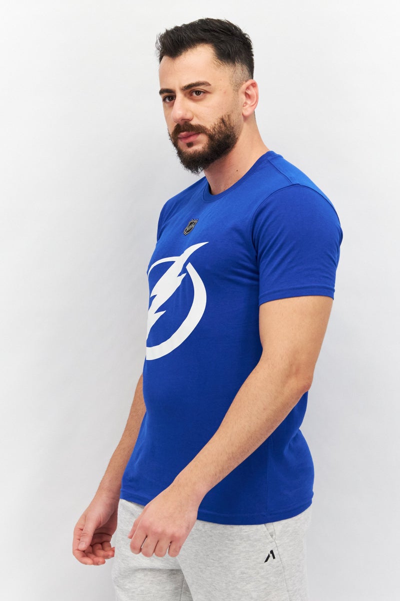NFL Men Sportswear Fit Short Sleeves Tampa Bay Lightning Ice Hockey T-Shirt, Blue  - Image 2
