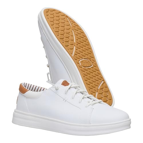 HEYDUDE Mens Paul Pro White Size 10 Lightweight Slip On Shoes for Men Casual Sneakers Comfortable Breathable Everyday Footwear - Image 3