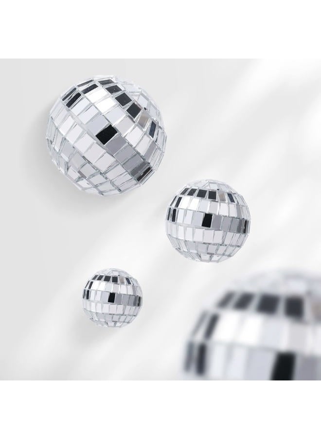 SAVITA 30 Pieces Disco Ball Cupcake Toppers Mini Disco Ball Picks Disco Theme Cake Toppers for Cake Decorations Cupcake Decor Dessert Accessories Disco Party Ornament (Silver) - Image 3