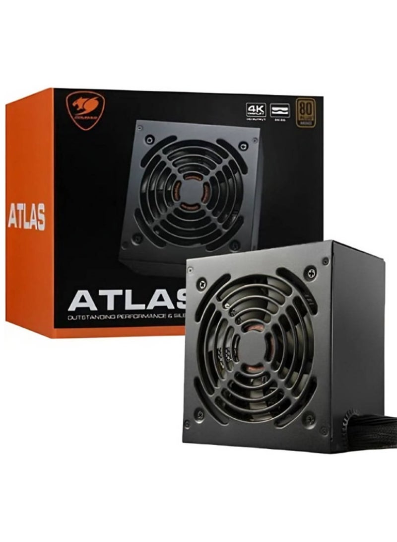 Cougar Cougar Atlas 650W ATX Power Supply, 80 Plus Bronze Certified Power Supply, Non-Modular, 650W Total Output, Ultra Durable 105° Japanese Standby Capacitors, 120MM Silent Fan, Black - Image 1