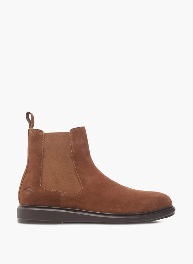 Lee Cooper Men's Solid Slip-On Chelsea Boots with Pull Tab