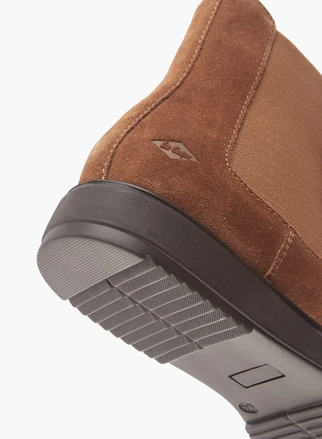 Lee Cooper Men's Solid Slip-On Chelsea Boots with Pull Tab