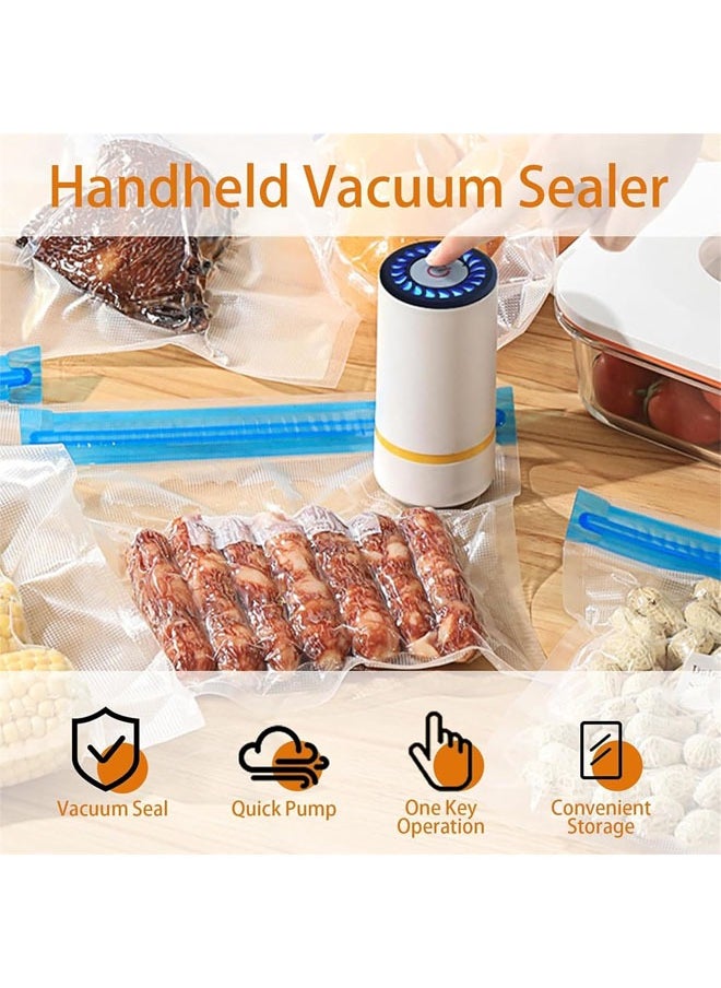Hihonor Electric Vacuum Sealer, USB Rechargeable Portable Handheld Food Sealer, Used for Food Storage and Preservation, with 10 Sealing Bags, Vacuum Degree 50 to 60 kpa (White)  - Image 3