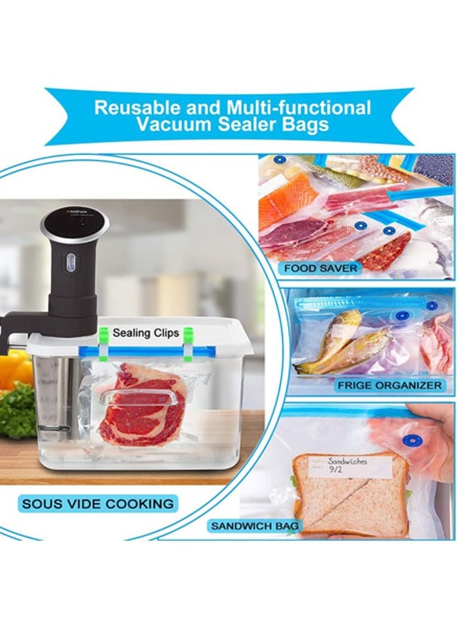 Hihonor Electric Vacuum Sealer, USB Rechargeable Portable Handheld Food Sealer, Used for Food Storage and Preservation, with 10 Sealing Bags, Vacuum Degree 50 to 60 kpa (White)  - Image 4