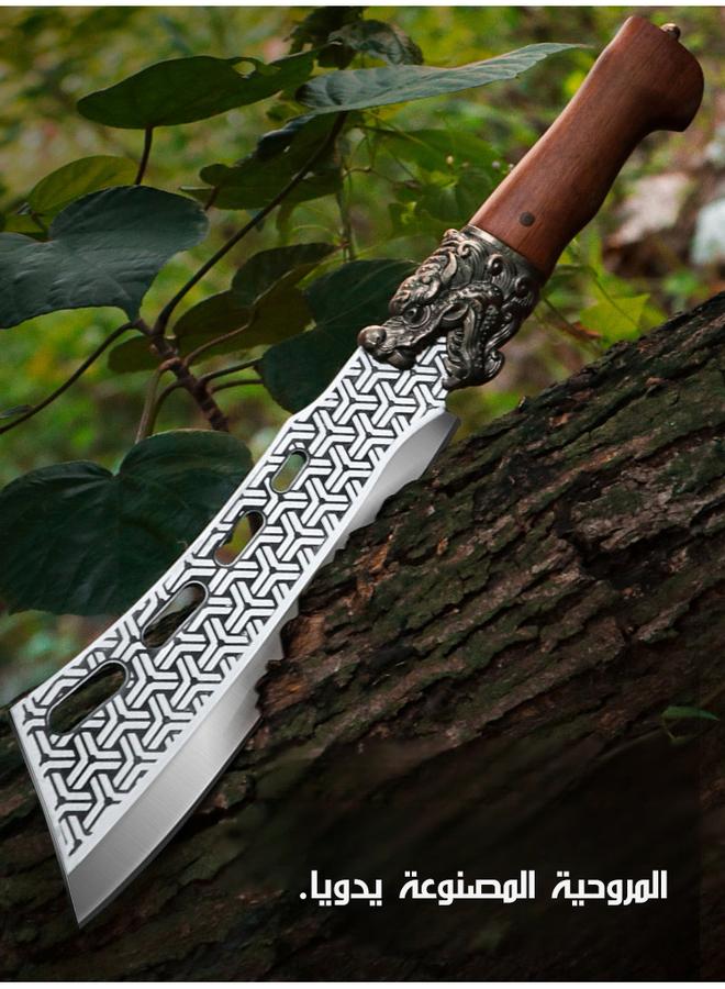 Heavy Duty Multipurpose Kitchen Chopper Meat Bone Cleaver Knife with Sheath - Image 5