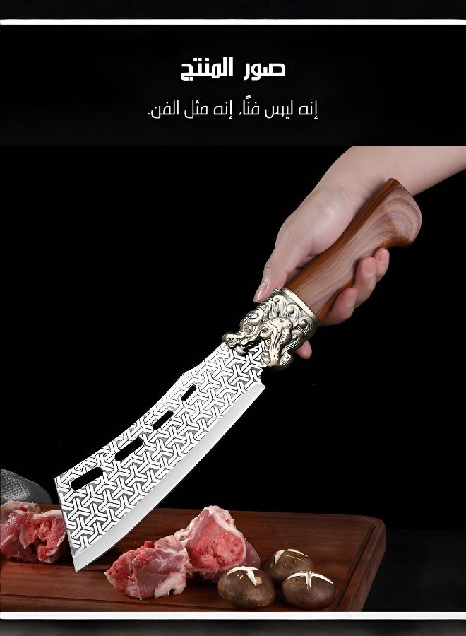 Heavy Duty Multipurpose Kitchen Chopper Meat Bone Cleaver Knife with Sheath - Image 4