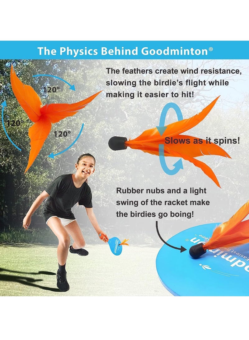 فياهارت لعبة مضرب فياهارت جودمينتون | لعب داخلي وخارجي | بادل | 6 طيور رياضية | للأطفال والأطفال الصغار | لعبة نشاط ممتعة | آمنة للعب | تنسيق اليد والعين | للأطفال من سن 8 فما فوق - Image 4