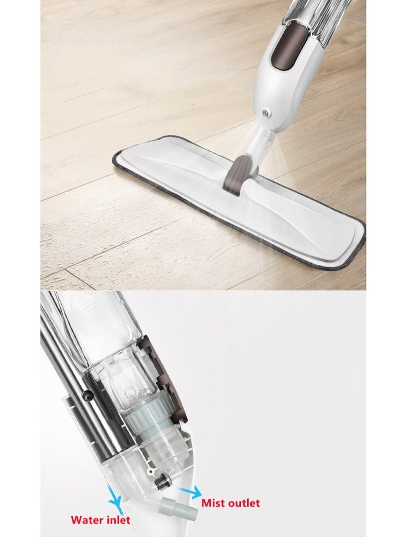 Beauenty Spray Floor Mop, Microfibre Spray Mop with 2 Reusable Pads and 410ML Refillable Bottle, 360 Degree Spin Mop Suitable for Hardwood, Marble, Tile, Laminate, or Ceramic Floors - Image 3