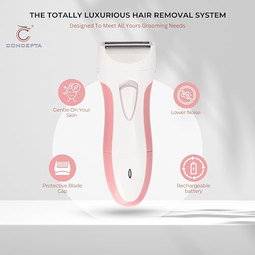 Concepta Trimmer for Women Private Part - Rechargeable Double Razor Shaver – For Underarms, Bikini Line, Hands, and Legs – Battery Powered Trimmer for Women - Image 2