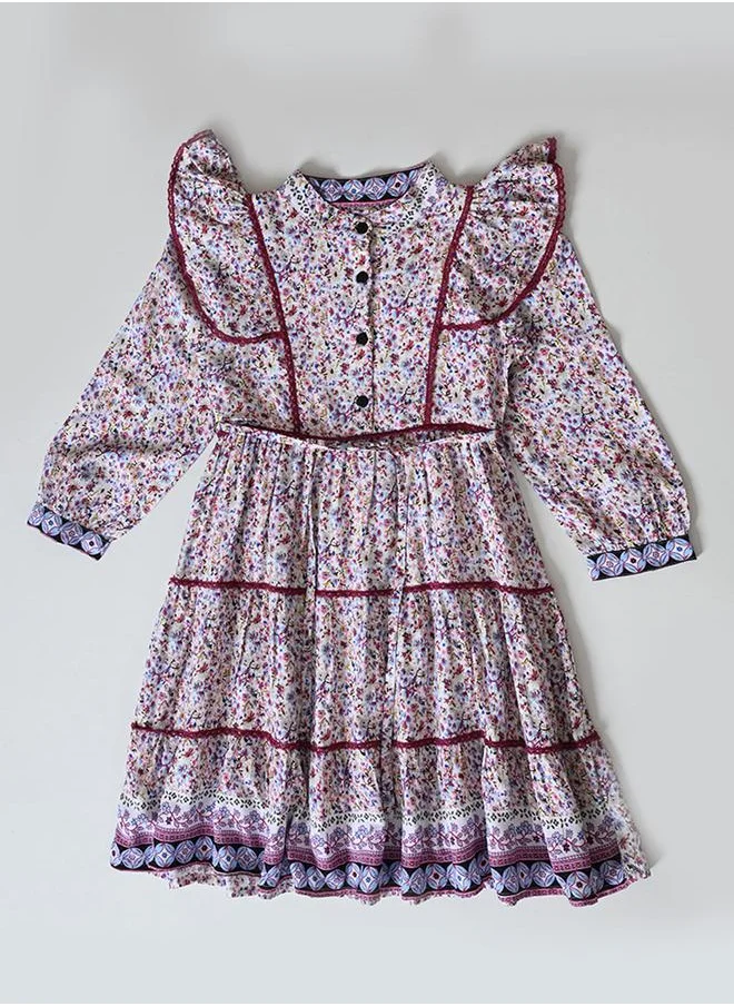 BELLA MODA Bella Moda AOP Floral Print Knee-Length Dress