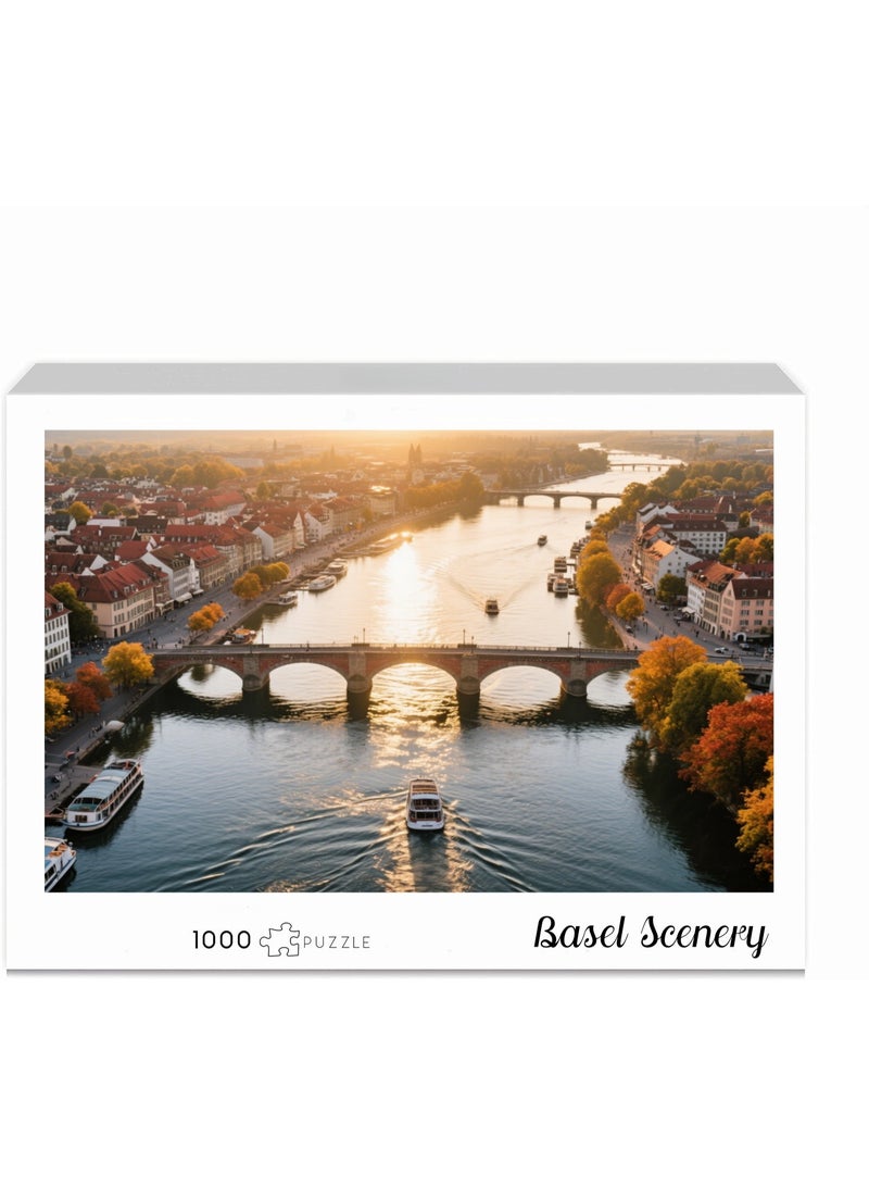1000 لغز لمناظر بازل - أنماط تصميم إبداعية، تجارب فنية ملونة، مناسبة للبالغين والأطفال - Image 3