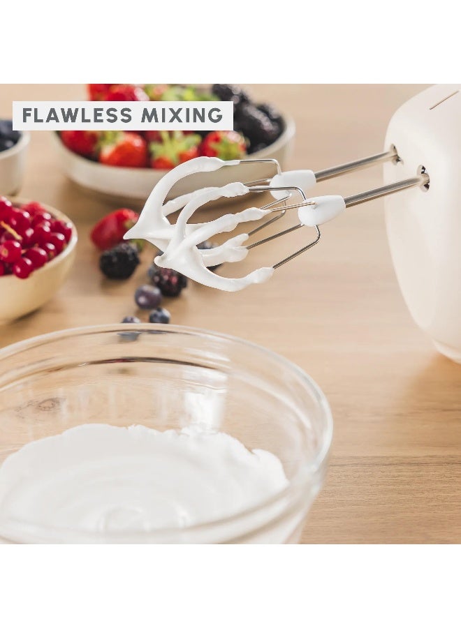 MOULINEX Easy Max | Hand Mixer | Flawless Mixing | Compact | 300W | 5-Speed Adjustable Button | White | HM2601M0 300 W HM2601M0 white - Image 3