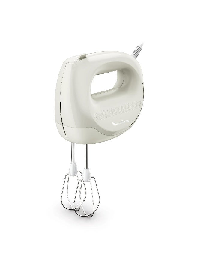 MOULINEX Easy Max | Hand Mixer | Flawless Mixing | Compact | 300W | 5-Speed Adjustable Button | White | HM2601M0 300 W HM2601M0 white - Image 1