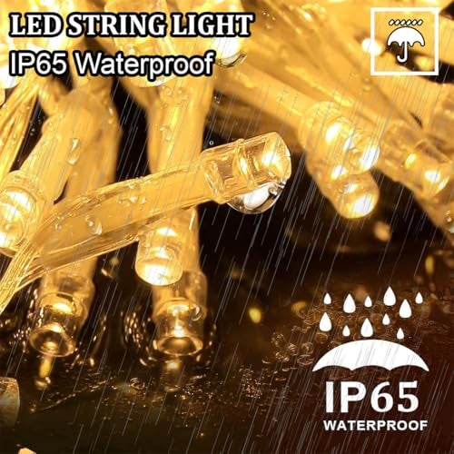fizzytech 20 Meter 60 LEDs 5MM Decorative String Light | Warm White LED Fairy Light for Diwali, Christmas, Weddings & Home Decoration | Polycarbonate, Pack of 10 (60 LED 5MM WW, Pack of 10) - Image 2