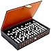 Vovotuzzi Dominos Set for Adults and Kids  Double 6 Domino Set  Dominoes Set for Kids and Adults Classic Board Game for Family Nights  Travel Black - Image 2
