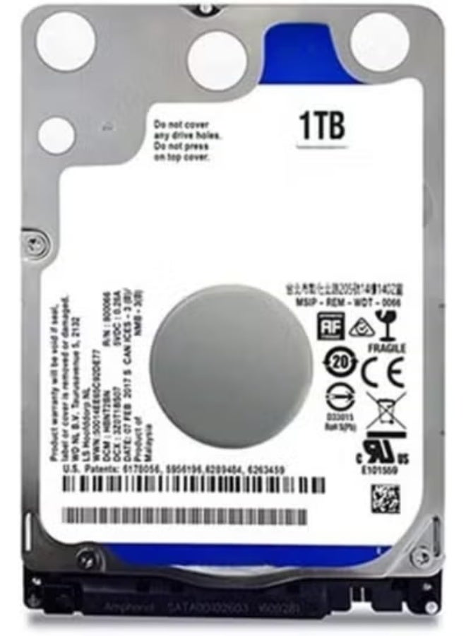 1TB 2.5” SATA Laptop Hard Drive – Reliable Storage with 5400 RPM Speed