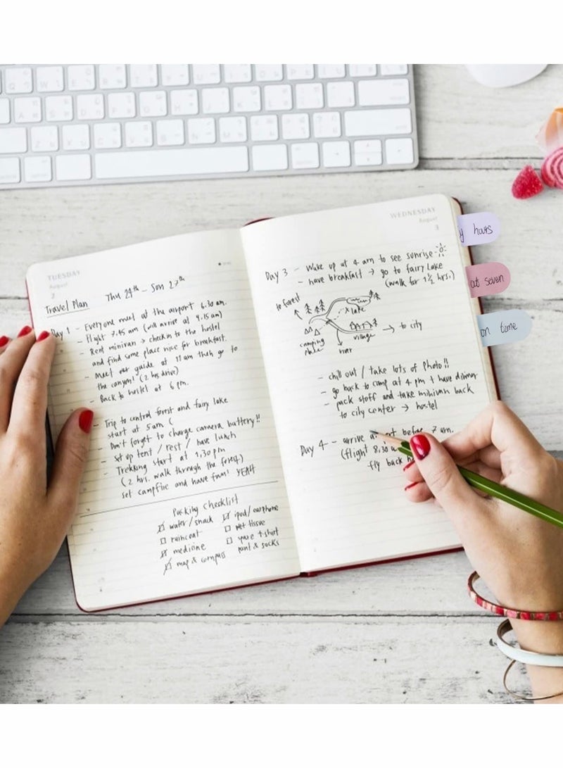 KASTWAVE Sticky Index Tabs Self Adhesive, Writable and Repositionable File Tabs,960 Pcs, 48 Colors - Image 4