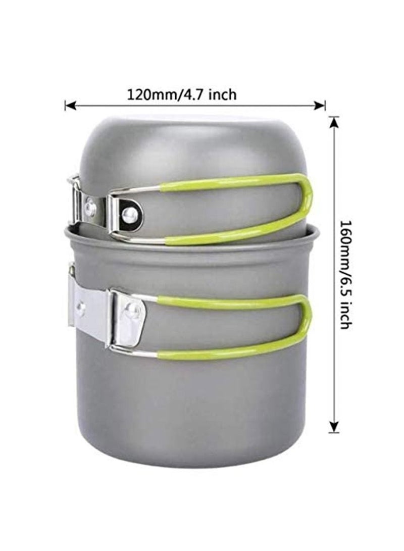 Convenient Type Camping Cookware Utensils Outdoor Pot Set Hiking Picnic Backpacking Camping Tableware Pot 1-2persons  - Image 4