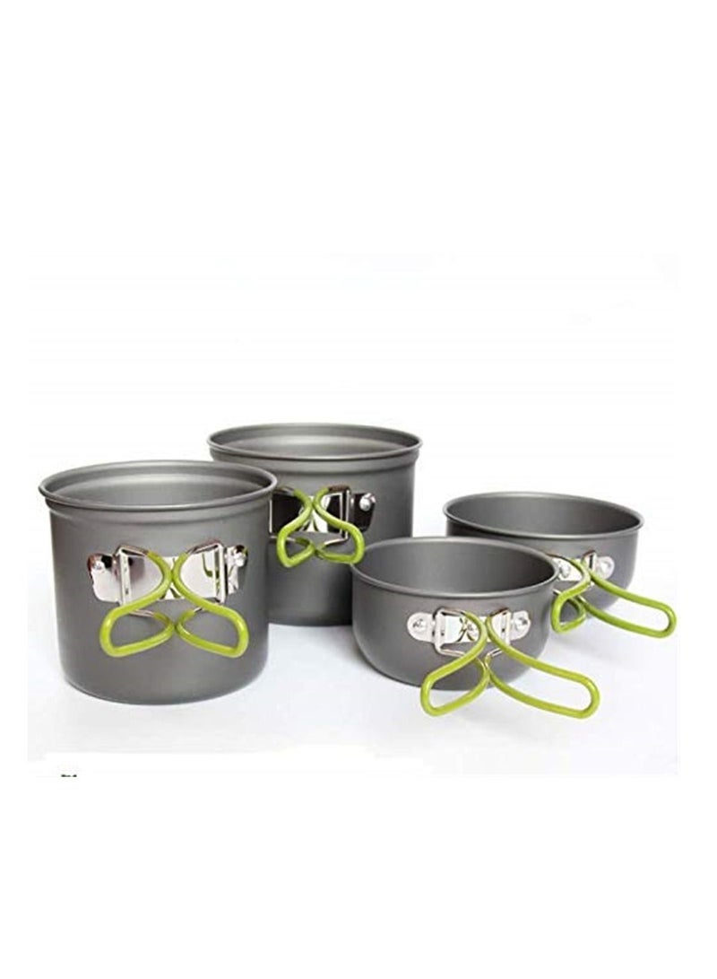 Convenient Type Camping Cookware Utensils Outdoor Pot Set Hiking Picnic Backpacking Camping Tableware Pot 1-2persons  - Image 3