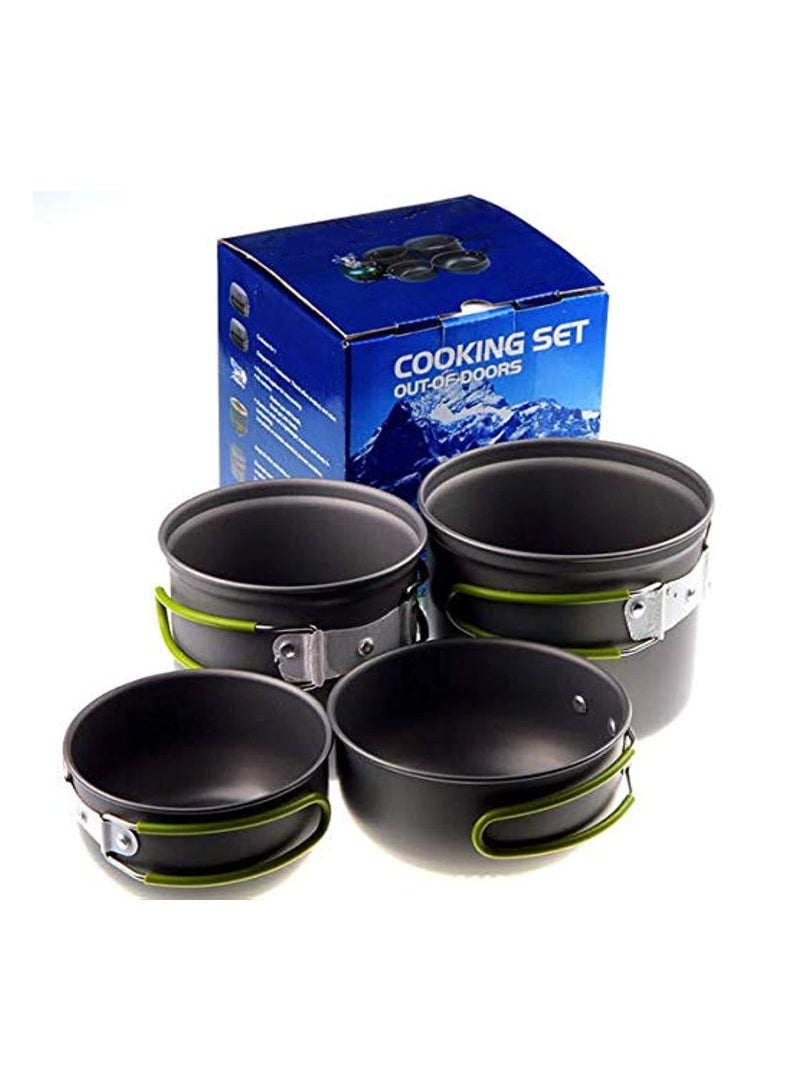 Convenient Type Camping Cookware Utensils Outdoor Pot Set Hiking Picnic Backpacking Camping Tableware Pot 1-2persons  - Image 1
