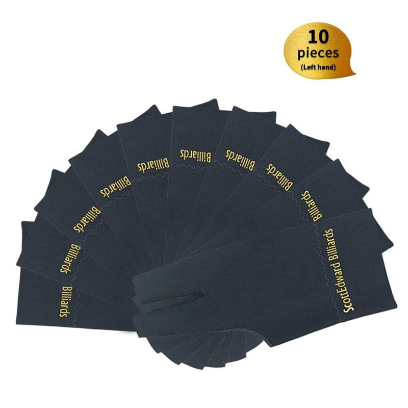 Scott Edward قفازات سكوت إدوارد للبلياردو 10 قطع/طقم 3 أصابع مفتوحة قفازات بلياردو قفازات عصا البلياردو سباندكس لليد اليسرى أو اليمنى، للرجال والنساء، رمادي - Image 3