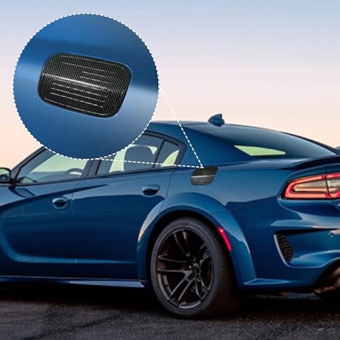 rayihni Gas Cap Fuel Filler Door Gas Tank Cap Trim Cover Fit for Dodge Charger 20152021 - Image 5