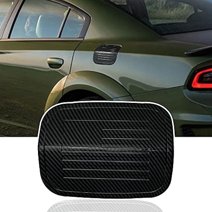 rayihni Gas Cap Fuel Filler Door Gas Tank Cap Trim Cover Fit for Dodge Charger 20152021 - Image 1
