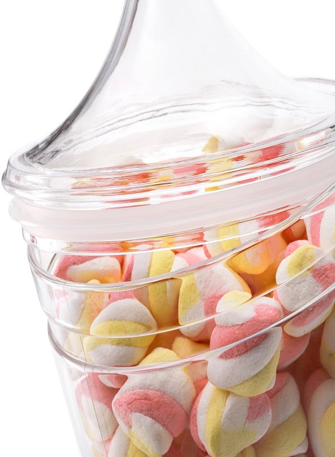 Hacaroa 2 Pack Acrylic Apothecary Jars with Airtight Lids, 46 Oz Clear Plastic Candy Cookie Jars for Candy Buffet, Decorative Bathroom Canister Container for Bath Salt, Vanity, Party, Wedding - Image 3