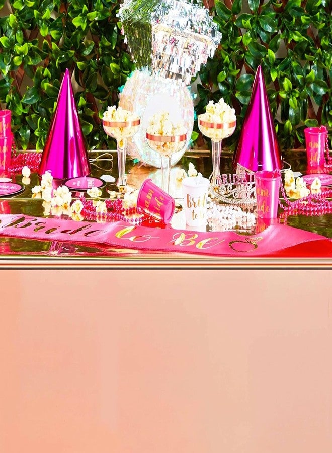 Sparkle and Bash Rose Gold Plastic Rectangular Tablecloth - Easy-Clean Disposable Rose Gold Tablecloth - Bridal Shower Decorations - Pack of 3-54 x 108 in - Image 4