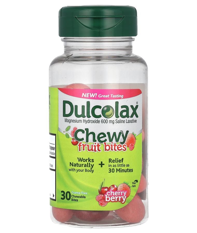 DULCOLAX Chewy Fruit Bites Cherry Berry 30 Chewable Bites