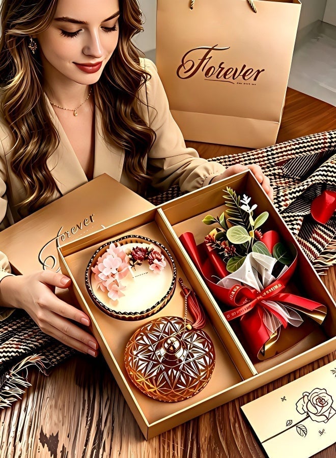 Nestvel Luxury Scented Candle & Preserved Flower Gift Set for Valentine’s, Mother’s Day, Anniversaries & Weddings,Exquisite gift box for lady，woman,wife,mother,gril - Image 2