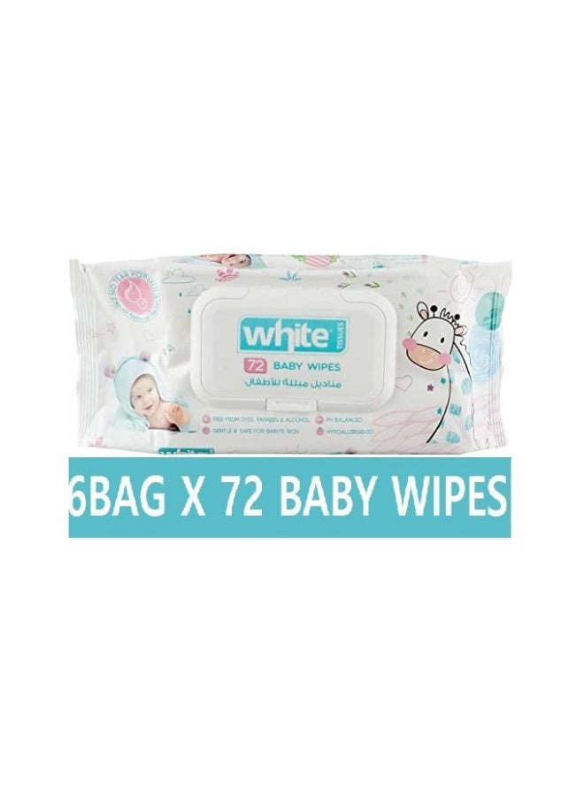 وايت مناديل الأطفال البيضاء - 72 منديل - 6 عبوات - Image 2