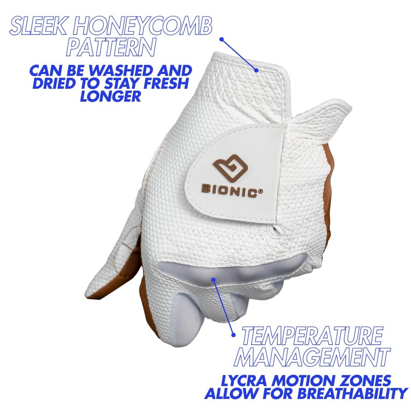 Bionic Women's RelaxGrip 2.0 DX Golf Glove, Left Hand, Medium - Image 3