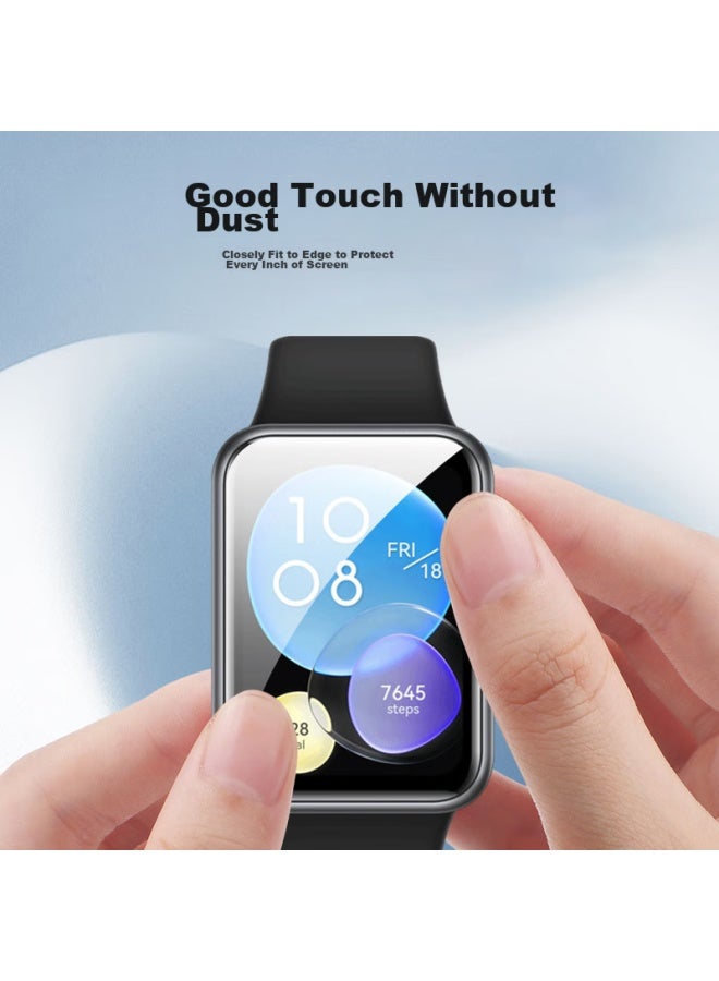 ESCASE [عبوة من 2] واقي شاشة ساعة هواوي فيت 2، فيلم ناعم للساعة الذكية، حماية كاملة مضادة للخدش ومضادة لبصمات الأصابع، فيلم واقي عالي الدقة - Image 5