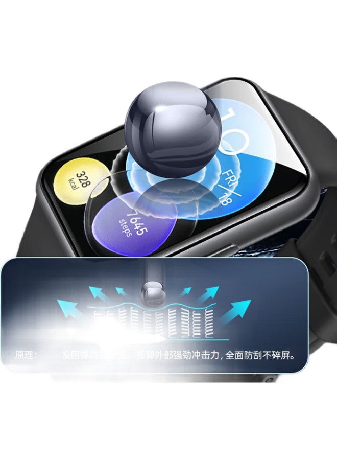 ESCASE [عبوة من 2] واقي شاشة ساعة هواوي فيت 2، فيلم ناعم للساعة الذكية، حماية كاملة مضادة للخدش ومضادة لبصمات الأصابع، فيلم واقي عالي الدقة - Image 1