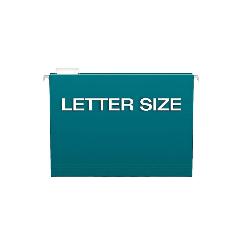 Pendaflex Recycled Hanging File Folders, Letter Size, Assorted Jewel-Tone Colors, Two-Tone for Foolproof Filing, 1/5-Cut Tabs, 25 Per Box (81667) - Image 2