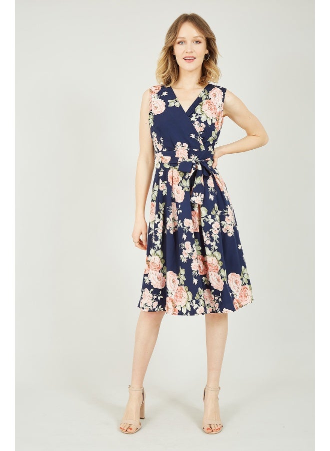 MELA LONDON Floral Print Wrap Dress - Image 1