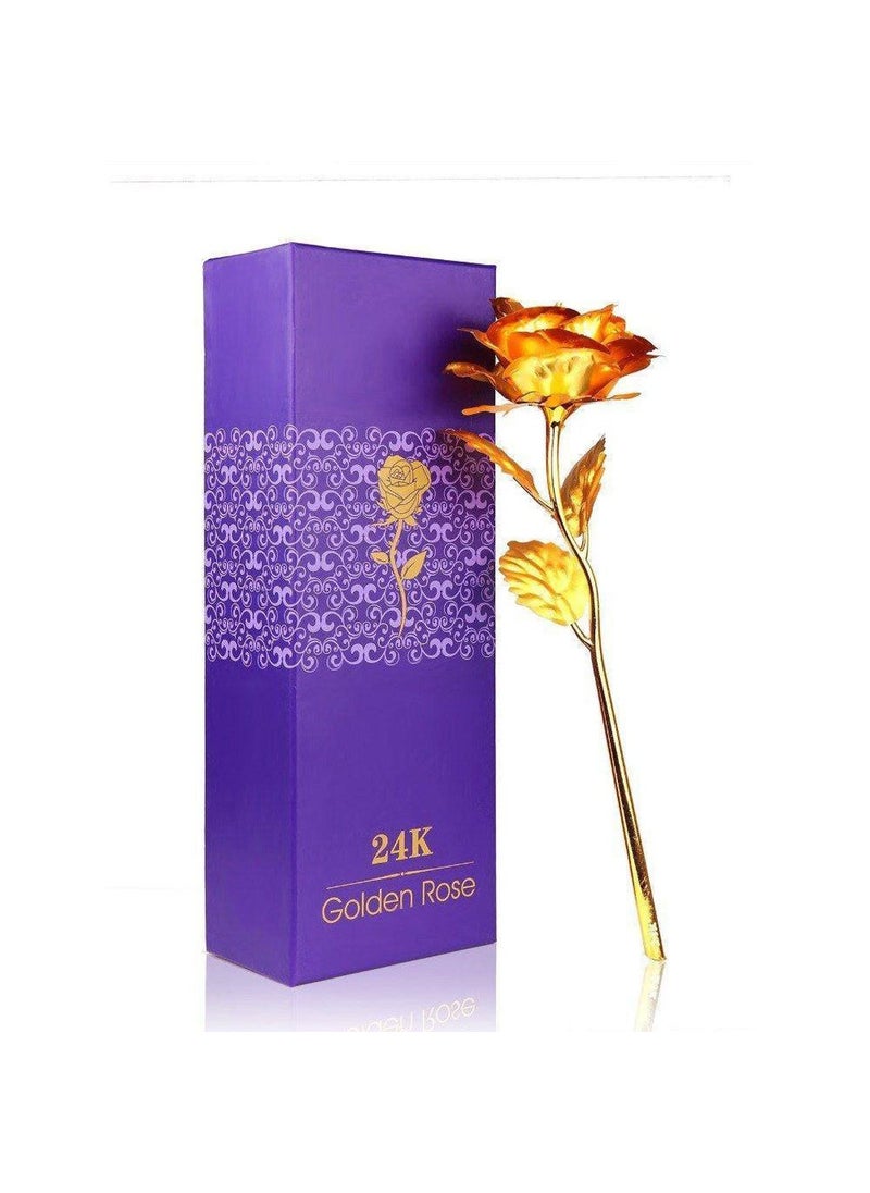 Saugat Traders - Saugat Traders Love Birthday Gift for Girlfriend, Wife - Birthday Greeting Card, Golden Rose and Message Bottle - Fiance, Boyfriend - Image 1