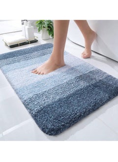 TYCOM Bathroom Rugs Bath Mat 51x76cm Non-Slip Fluffy Soft Plush Microfiber Shower Carpet Rug Machine Washable Quick Dry Ultra Bath Mats for Tub Bathroom and Shower Blue.  - Image 1