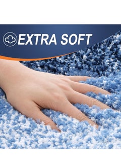 TYCOM Bathroom Rugs Bath Mat 51x76cm Non-Slip Fluffy Soft Plush Microfiber Shower Carpet Rug Machine Washable Quick Dry Ultra Bath Mats for Tub Bathroom and Shower Blue.  - Image 2