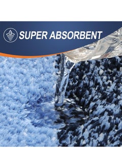 TYCOM Bathroom Rugs Bath Mat 51x76cm Non-Slip Fluffy Soft Plush Microfiber Shower Carpet Rug Machine Washable Quick Dry Ultra Bath Mats for Tub Bathroom and Shower Blue.  - Image 3