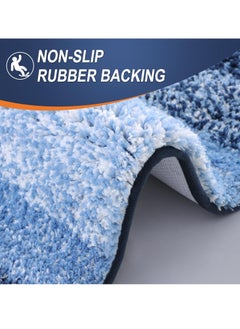 TYCOM Bathroom Rugs Bath Mat 51x76cm Non-Slip Fluffy Soft Plush Microfiber Shower Carpet Rug Machine Washable Quick Dry Ultra Bath Mats for Tub Bathroom and Shower Blue.  - Image 4