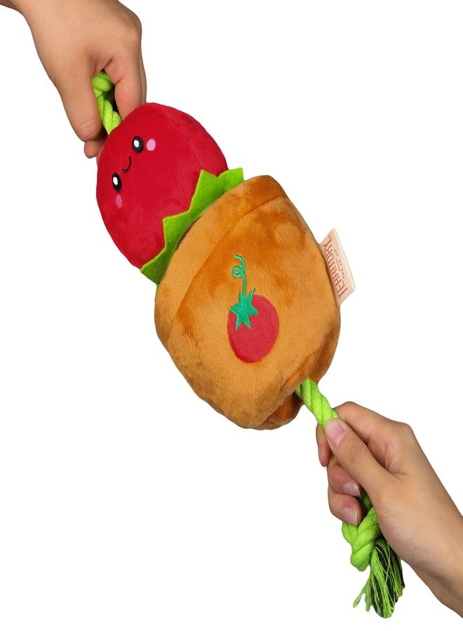 Territory Interactive Play Plush Treat-and-Tug Reward Toy for Dogs, Tomato - Image 3