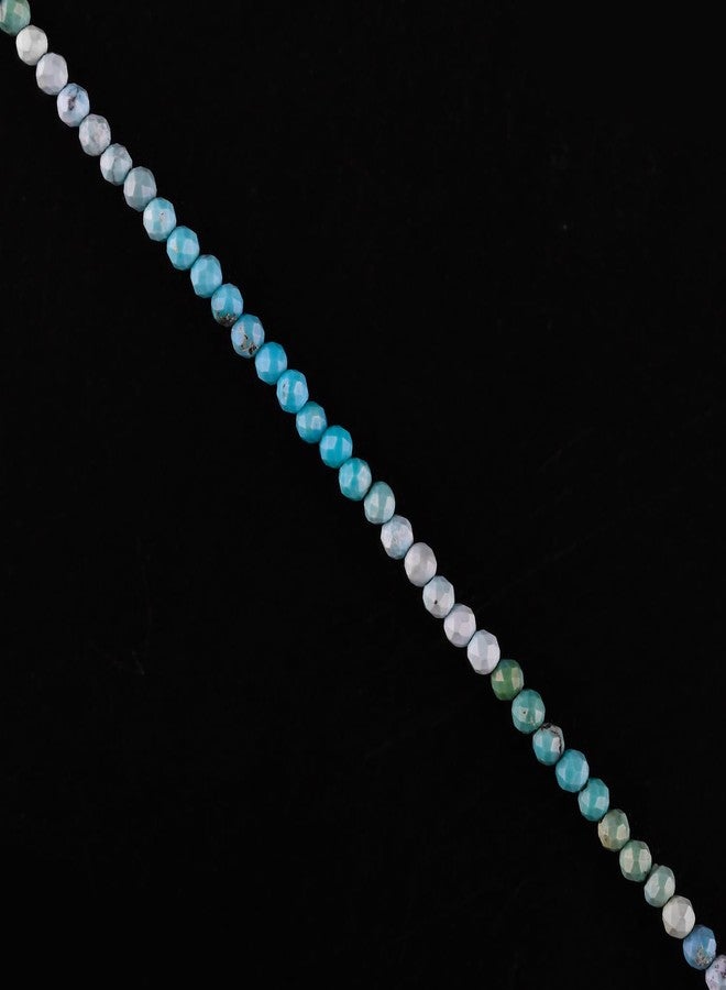 Yanara سوار يانارا الحقيقي من الفيروز للنساء، حجر كريم أصلي، حجر ميلاد طبيعي، سوار بسيط مصنوع يدويًا، مجوهرات شاكرا رائعة من خرز دقيق، كريستالات في سلسلة مطلية بالفضة بطول 8 بوصات - Image 5