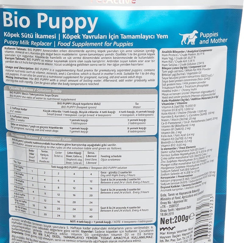 Bio PetActive Puppy Milk Replacer - 200 grams - Image 4