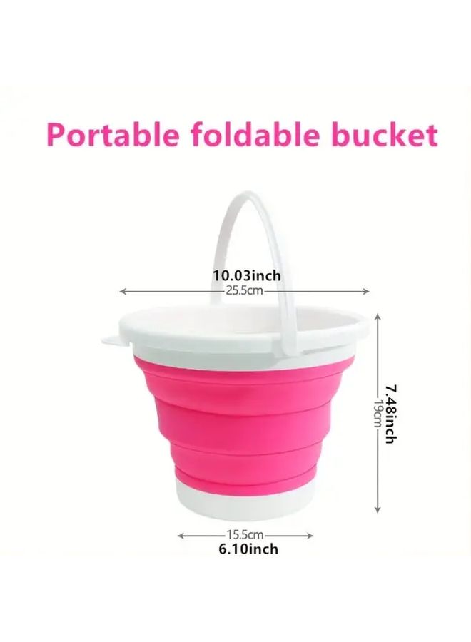1 32 Gallon Foldable Multipurpose Bucket For Outdoor Car Washing Portable Laundry Collapsible Tub Space Saving Design For Dorm And Foot Bathing Grey - Image 2