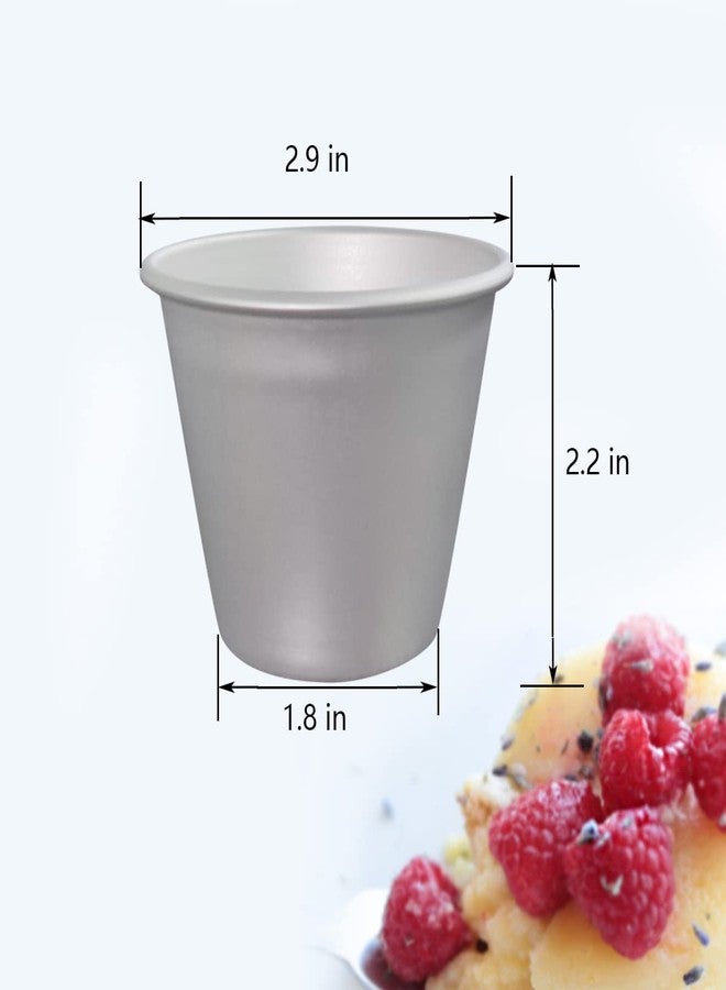 FRIGIIRE Mini Pudding Moulds Individual Popover Pan Nonstick Cheesecake Baking Molds Muffin Cupcake Pan Aluminium 10 Pieces - Image 2