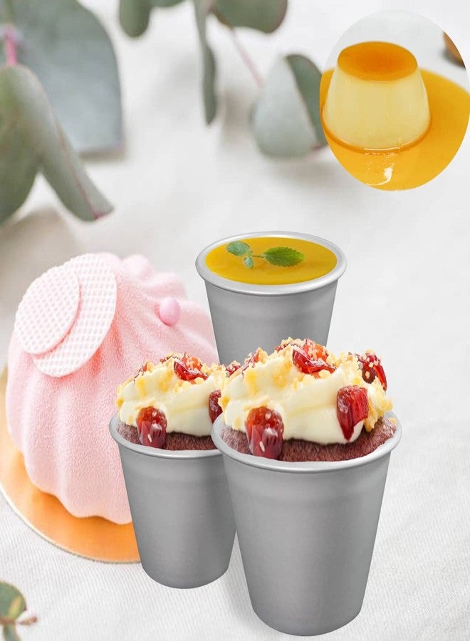 FRIGIIRE Mini Pudding Moulds Individual Popover Pan Nonstick Cheesecake Baking Molds Muffin Cupcake Pan Aluminium 10 Pieces - Image 5