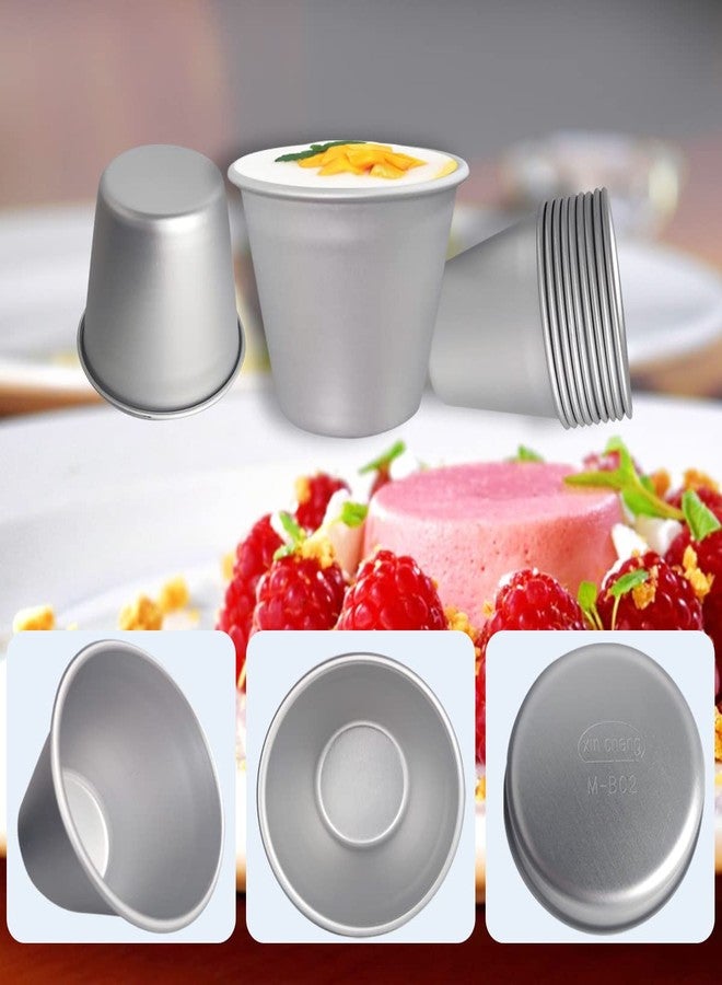 FRIGIIRE Mini Pudding Moulds Individual Popover Pan Nonstick Cheesecake Baking Molds Muffin Cupcake Pan Aluminium 10 Pieces - Image 4